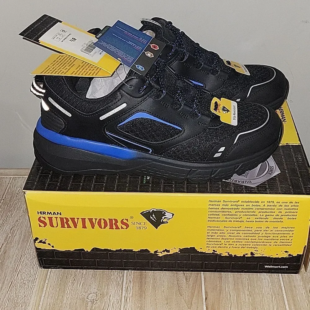Herman Survivors Cary Soft Toe Work Shoes 8.5 Mens Slip Resistant